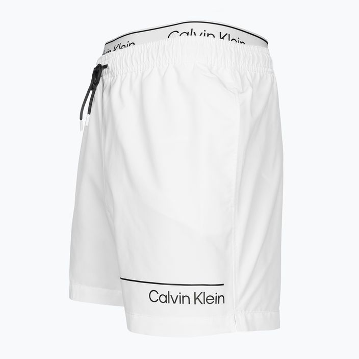 Pánske biele plavecké šortky Calvin Klein Medium Double WB classic 3