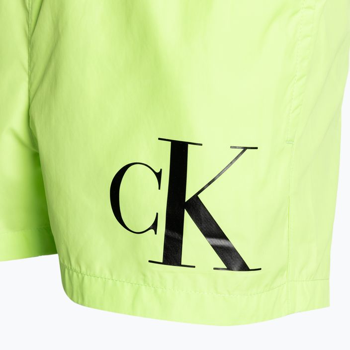 Pánske plavecké šortky Calvin Klein Short Drawstring ostro zelené 3