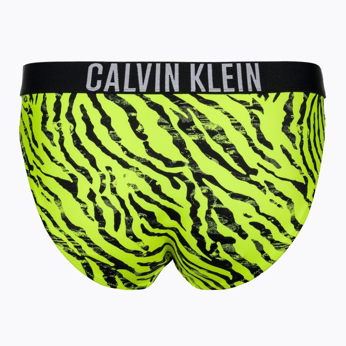 Calvin Klein Bikini Spodný diel plaviek s potlačou zebra citrust burst 2