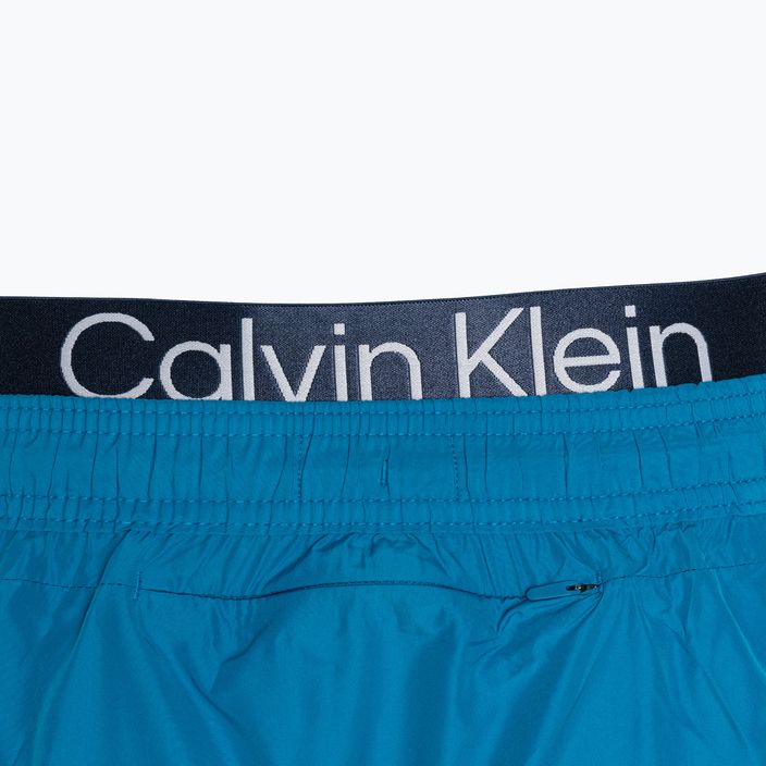Calvin Klein Pánske krátke plavecké šortky s dvojitým pásom ocean hue 4