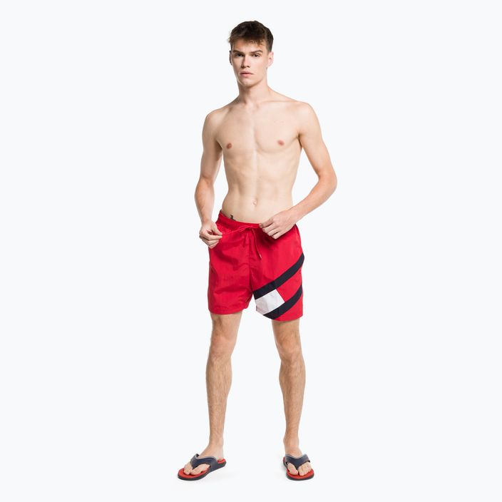 Pánske plavecké šortky Tommy Hilfiger Sf Medium Drawstring red 5