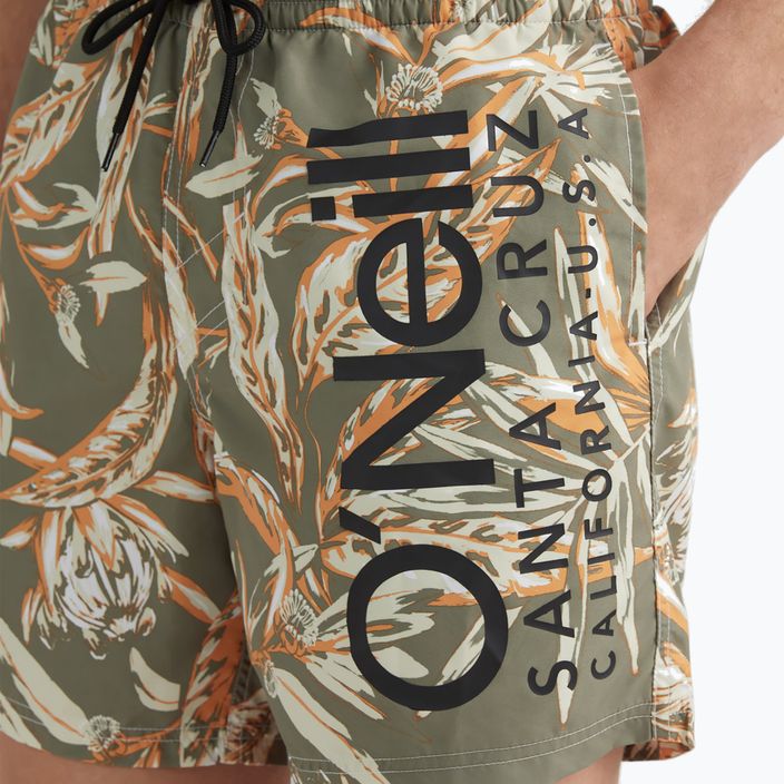 Pánske plavecké šortky O'Neill Cali Floral 16'' s hlbokým lišajníkom a kvetinovým vzorom 5