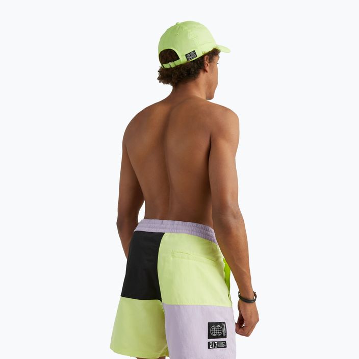 Pánske plavecké šortky O'Neill Wilder Colorblock 16'' sunny lime color block 4