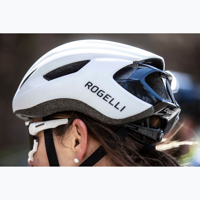 Cyklistická prilba Rogelli Cuora biela/čierna 16