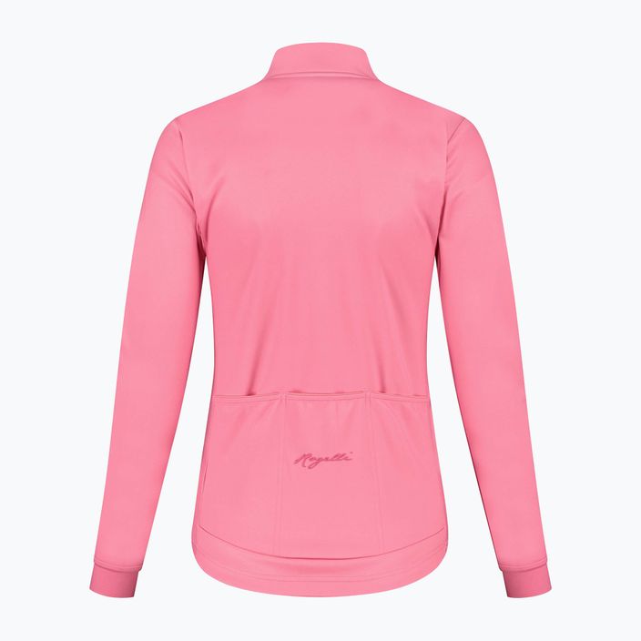 Dámske cyklistické tričko s dlhým rukávom Rogelli Core pink 4