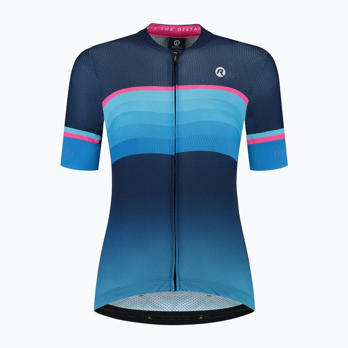 Dámsky cyklistický dres Rogelli Impress II modrá/ružová/čierna 3