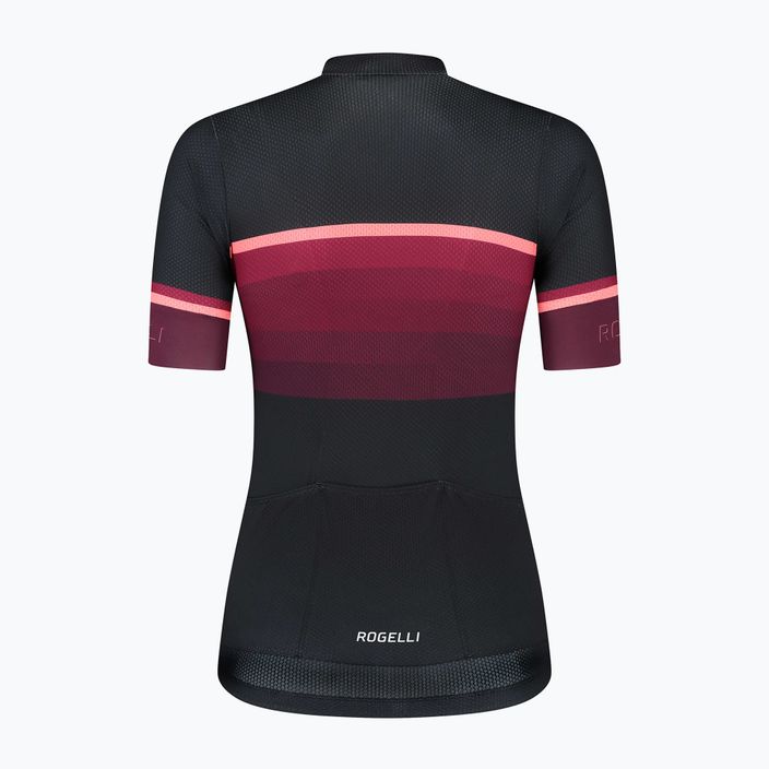 Dámsky cyklistický dres Rogelli Impress II burgundy/coral/black 4