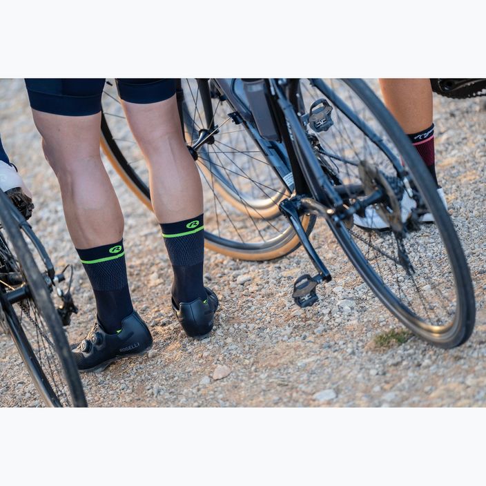 Cyklistické ponožky Rogelli Hero II žltá/sivá/čierna 4
