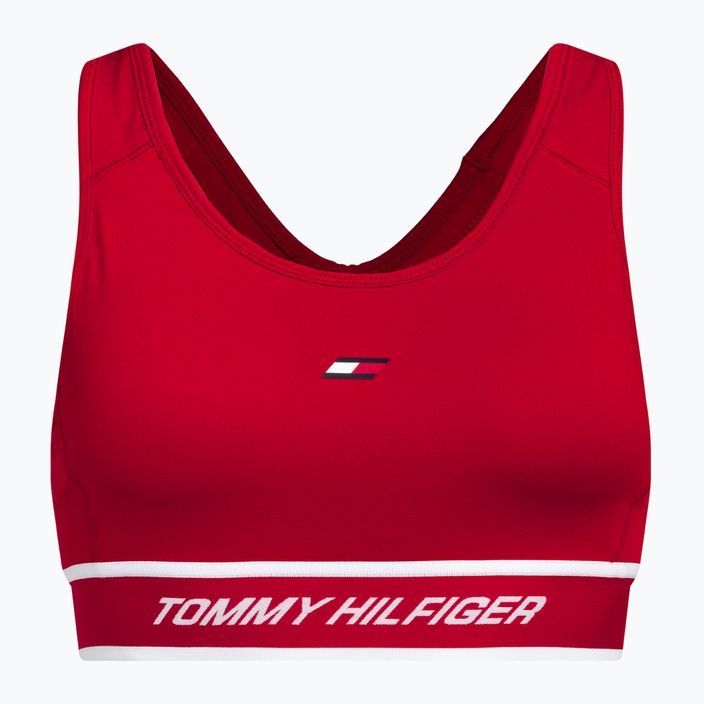 Tommy Hilfiger Mid Int Tape Racer Back červená fitness podprsenka 5