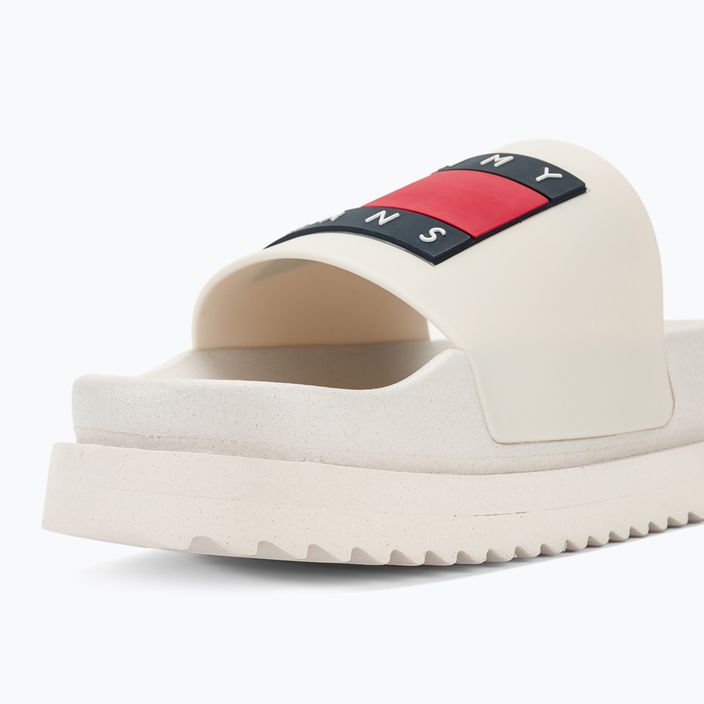 Tommy Jeans Dámske žabky Elevated Flatform Slide ecru 8