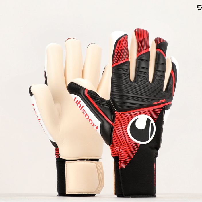 Detské brankárske rukavice uhlsport Powerline Absolutgrip Finger Surround black/red/white 4
