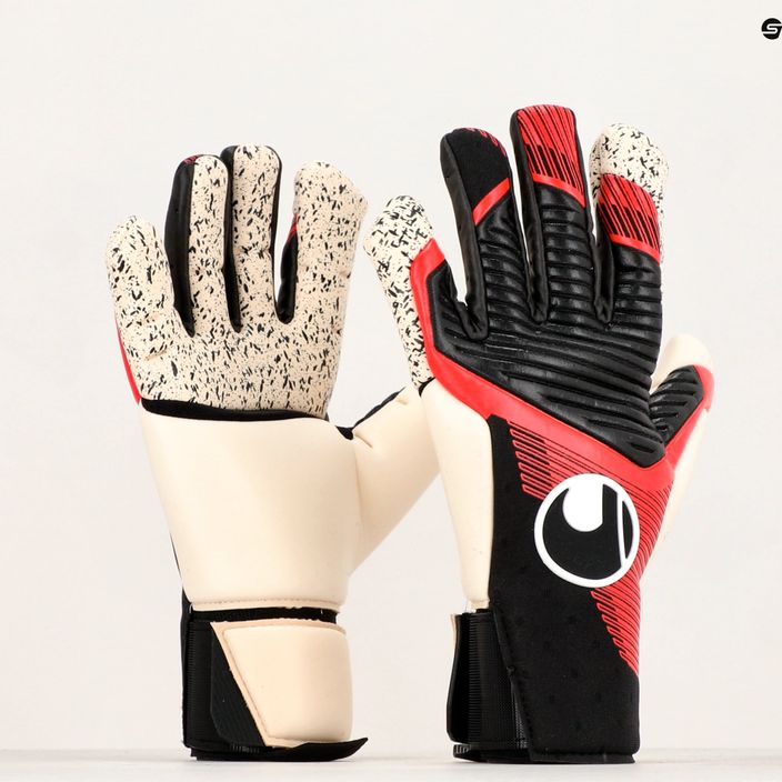 Uhlsport Powerline Supergrip+ Flex brankárske rukavice black/red/white 4