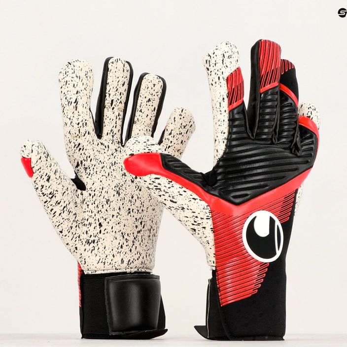 Uhlsport Powerline Supergrip+ Hn brankárske rukavice black/red/white 4