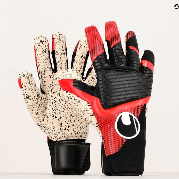 Uhlsport Powerline Supergrip+ Reflex brankárske rukavice black/red/white 4