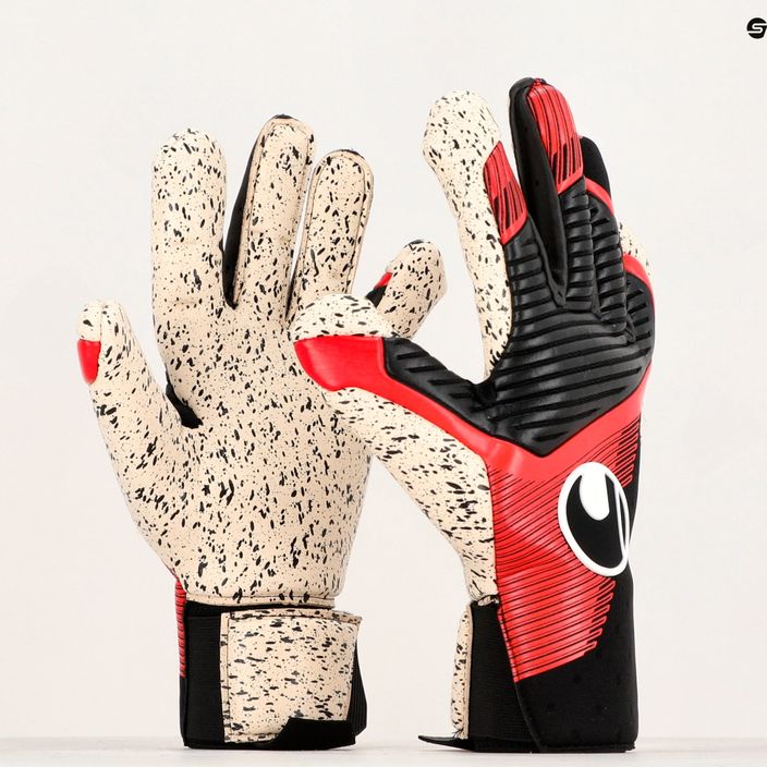 Uhlsport Powerline Supergrip+ brankárske rukavice black/red/white 4