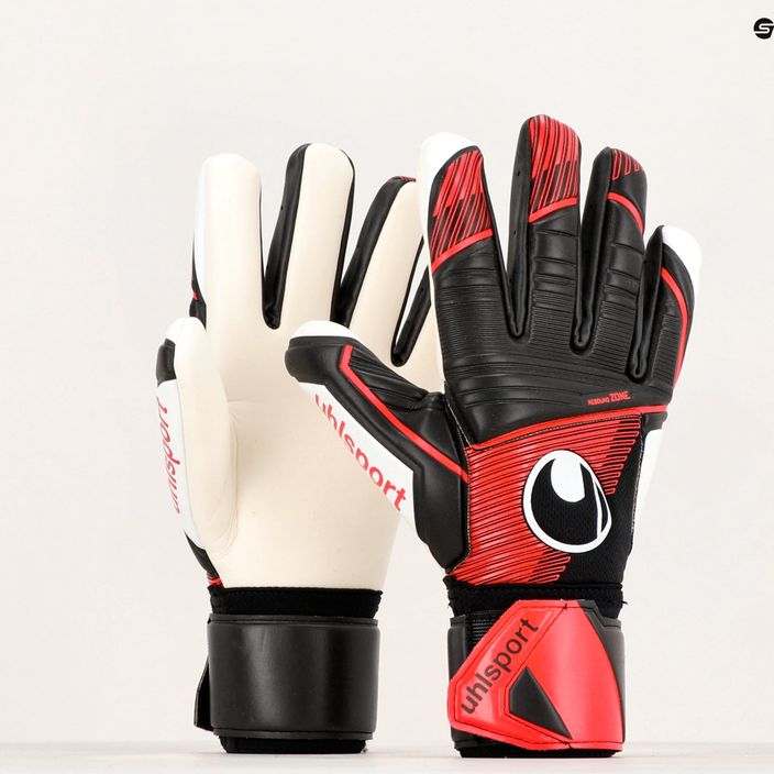 Uhlsport Powerline Supersoft Hn brankárske rukavice black/red/white 4