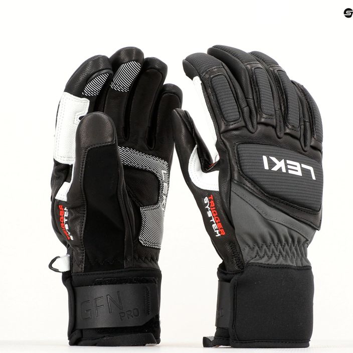 Pánske lyžiarske rukavice LEKI Griffin Pro 3D black/white 9
