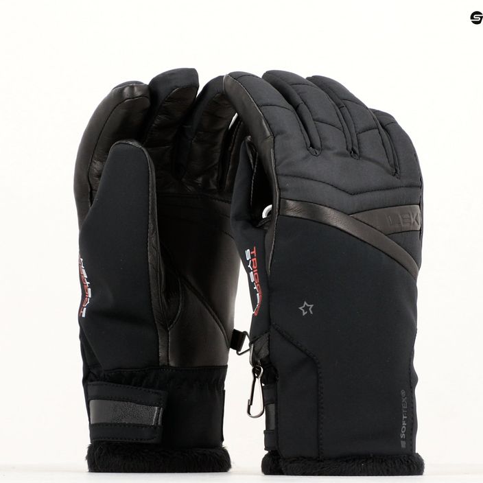 Dámske lyžiarske rukavice LEKI Snowfox 3D black 9