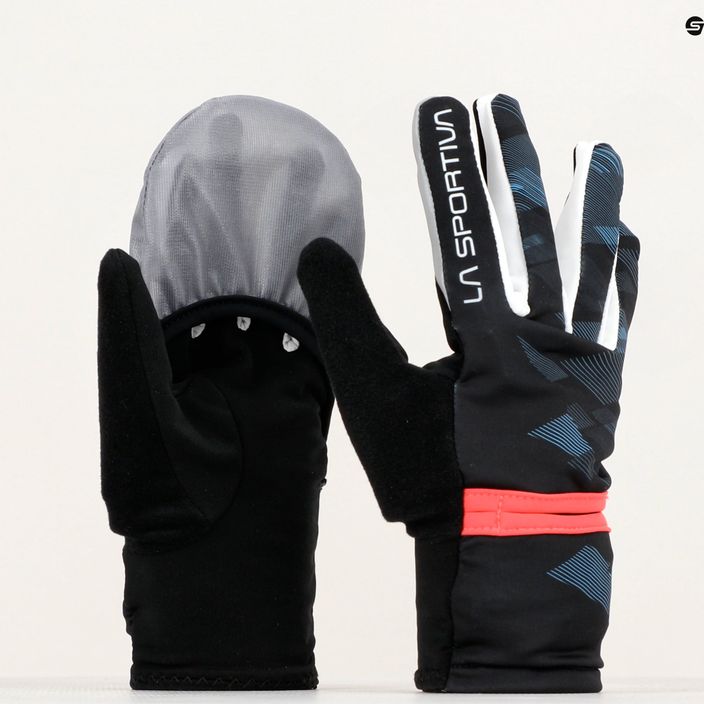 La Sportiva Trail dámske bežecké rukavice black/malibu blue 5