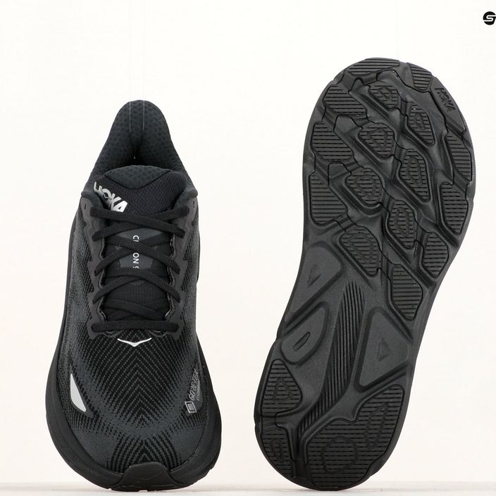Pánska bežecká obuv HOKA Clifton 9 GTX black/black 8