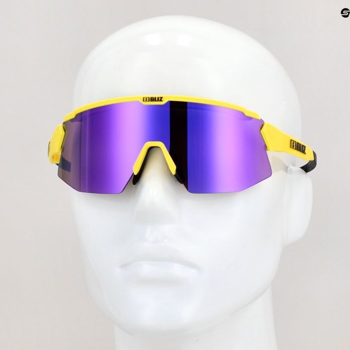 Cyklistické okuliare Bliz Breeze S3+S1 matné neónovo žlté/hnedé fialové multi/ružové 11