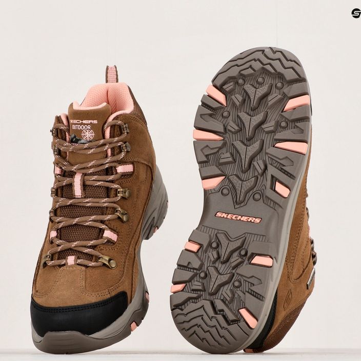 Dámske trekové topánky SKECHERS Trego Alpine Trail brown/natural 14