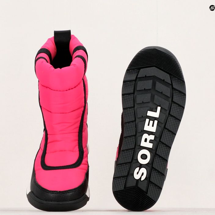 Sorel Outh Whitney II Puffy Mid juniorské snehové topánky cactus pink/black 16