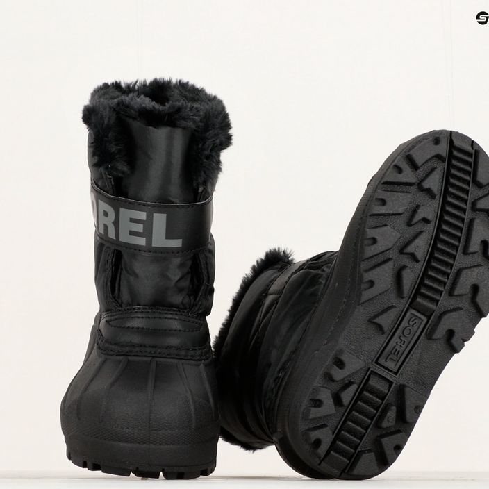 Sorel Snow Commander junior snehové topánky black/charcoal 15