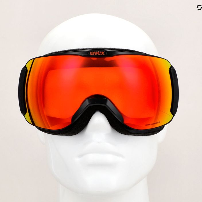 UVEX Downhill 2100 CV S2 lyžiarske okuliare čierne lesklé/zrkadlové oranžové/colorvision orange 10