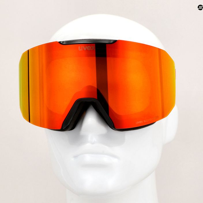 UVEX Evidnt Attract CV S2 lyžiarske okuliare čierne matné/zrkadlové červené/kontra oranžové/čierne 6