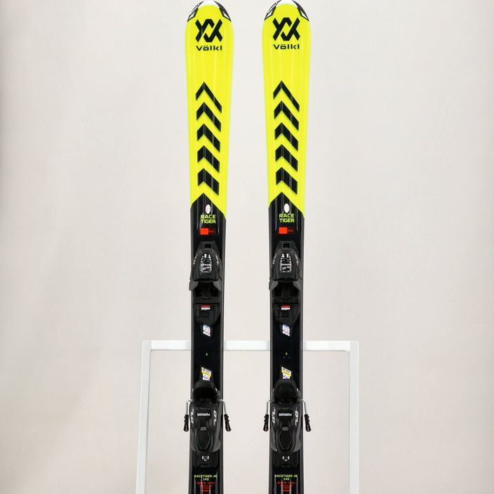 Detské zjazdové lyže Völkl Racetiger Junior Yellow + 7.0 VMotion Jr yellow/black 9