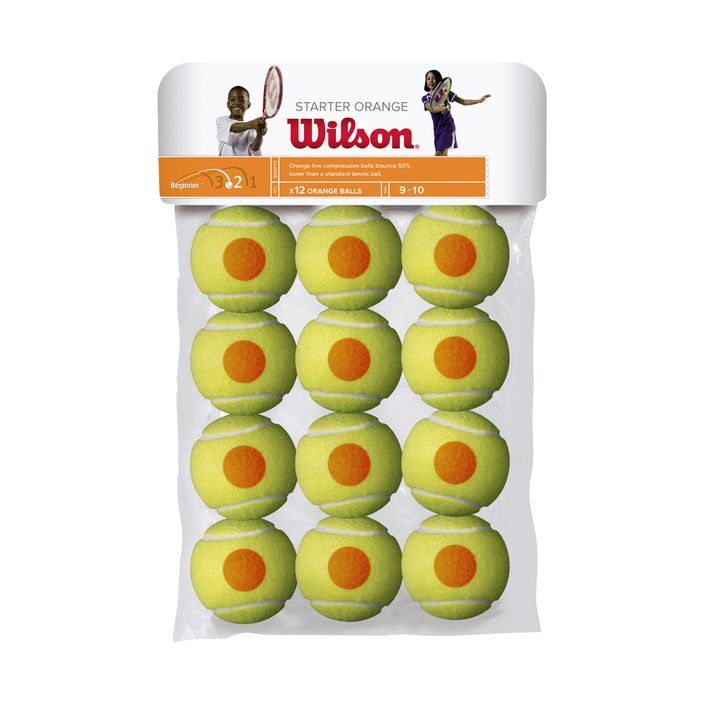 Wilson Starter Orange Tball tenisové loptičky 12 ks žlté WRT137200 2