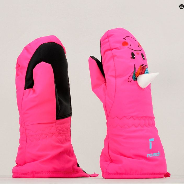 Detské lyžiarske rukavice Reusch Sweety Mitten pink unicorn 10
