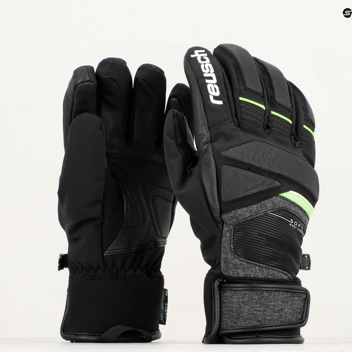 Lyžiarske rukavice Reusch Storm R-Tex Xt black/black melange/neon green 9