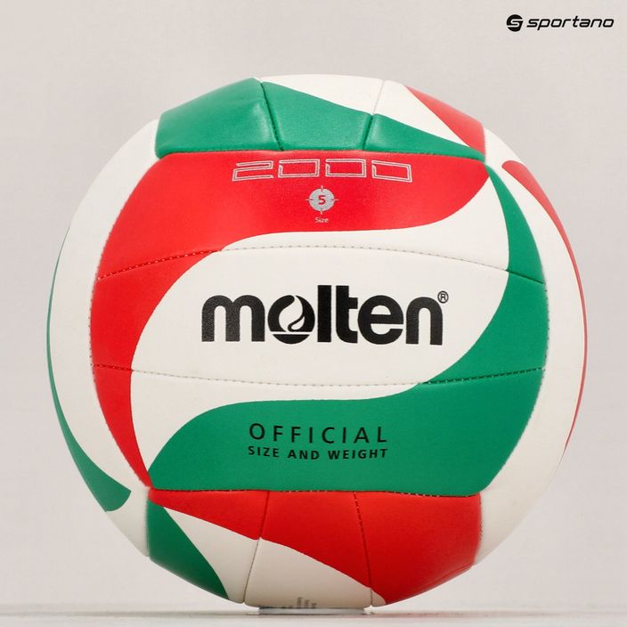 Volejbalová lopta Molten V5M2000-5 biela/zelená/červená veľkosť 5 6