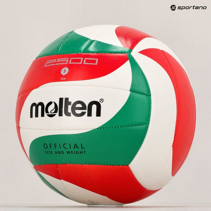 Volejbalová lopta Molten V5M2500-5 biela/zelená/červená veľkosť 5 6