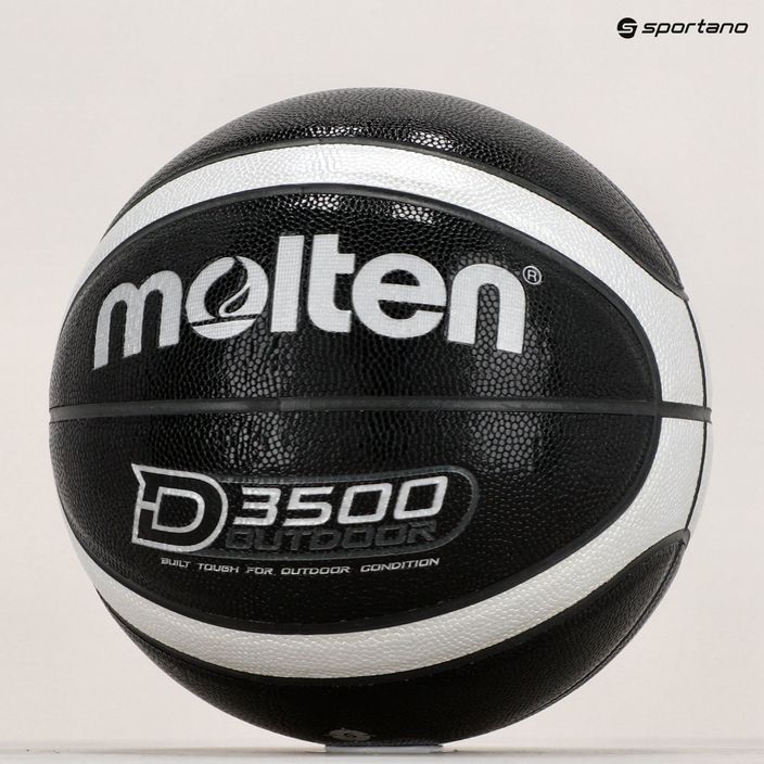 Molten basketball B6D3500-KS black/silver veľkosť 6 6