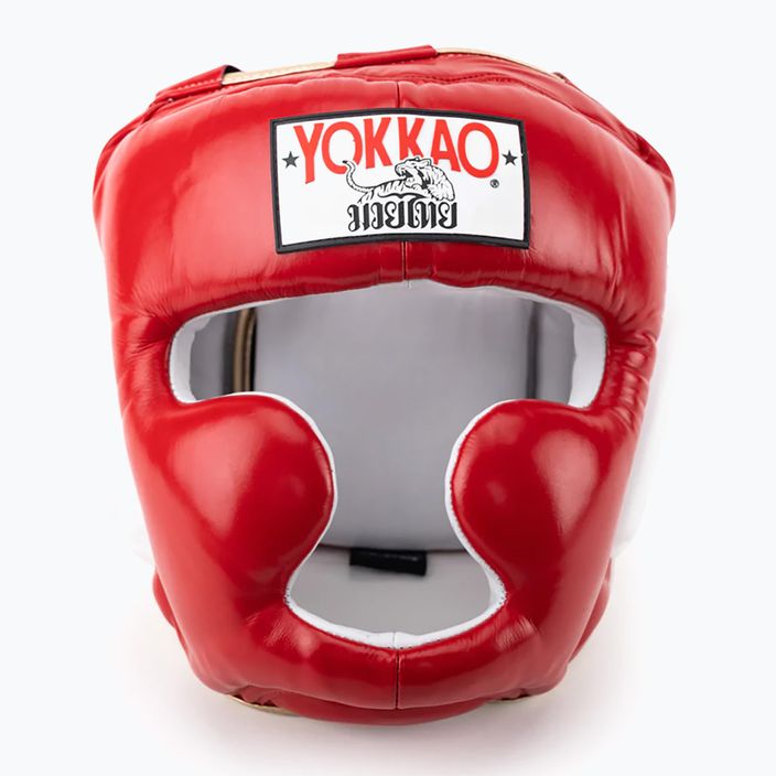Prilba pre bojové športy YOKKAO Training Headguard červená HYGL-1-2 5