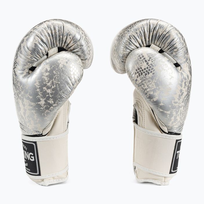 Top King Muay Thai Super Star Snake biele boxerské rukavice TKBGSS-02A-WH 3