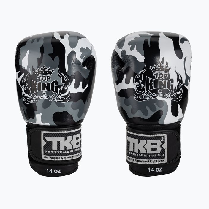 Boxerské rukavice Top King Muay Thai Empower sivé TKBGEM-03A-GY 2