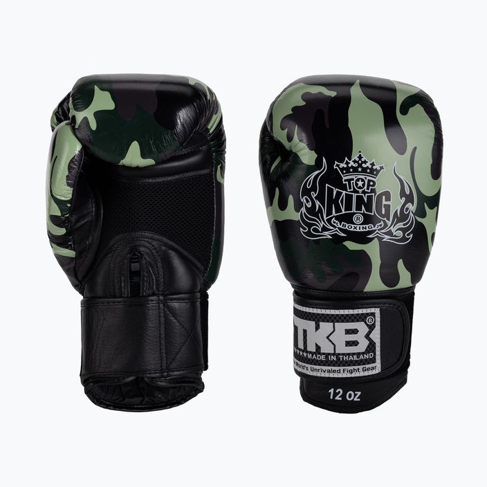 Top King Muay Thai Empower zelené boxerské rukavice TKBGEM-03A-GN