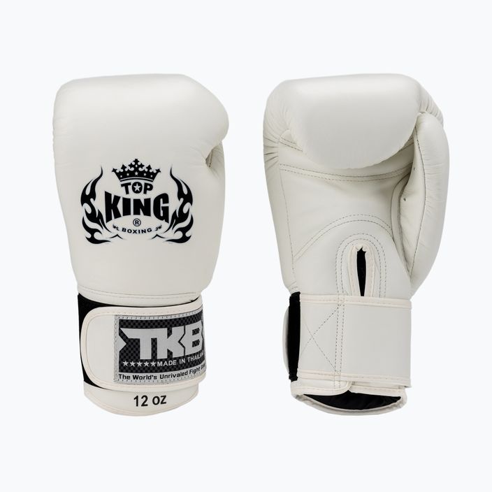 Top King Muay Thai Ultimate boxerské rukavice biele TKBGUV-WH