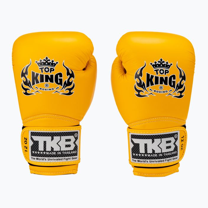 Top King Muay Thai Super Air žlté boxerské rukavice TKBGSA-YW