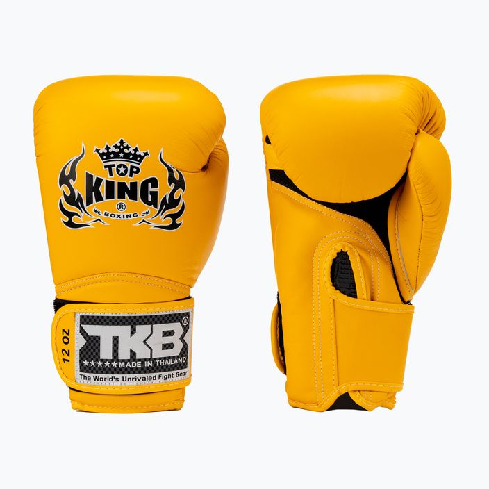 Top King Muay Thai Super Air žlté boxerské rukavice TKBGSA-YW 3