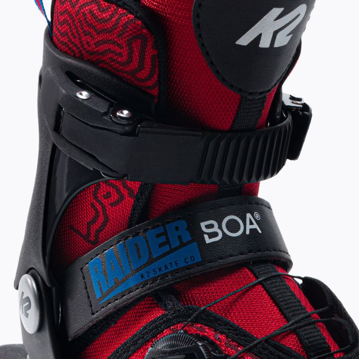 Detské kolieskové korčule K2 Raider Boa červené 30G0185 6
