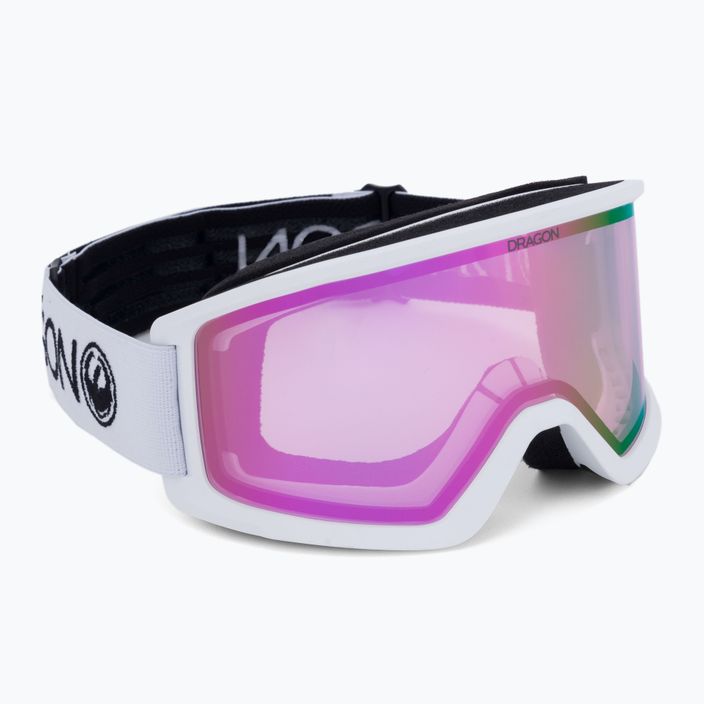 Lyžiarske okuliare Dragon DX3 OTG bielo-ružové