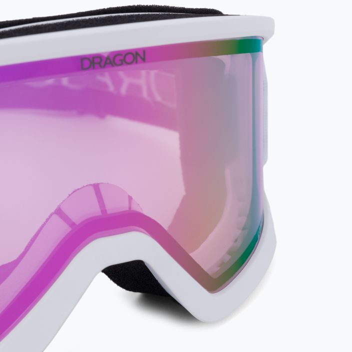Lyžiarske okuliare Dragon DX3 OTG bielo-ružové 5