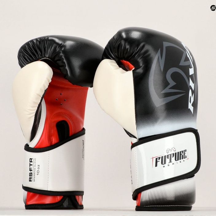Boxerské rukavice Rival RS-FTR Future Sparring čierna/biela/červená 10