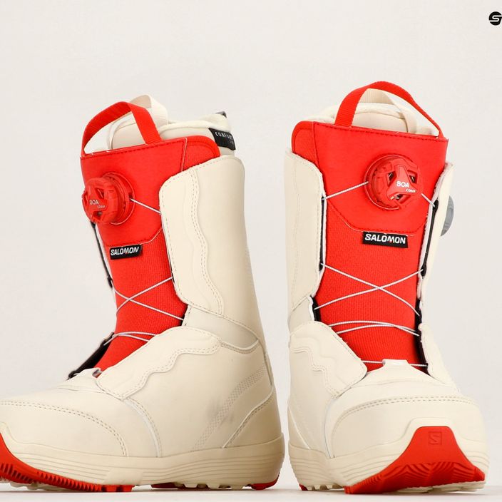 Dámske topánky na snowboard Salomon Ivy Boa SJ Boa bleached sand/almond milk/aurora red 11