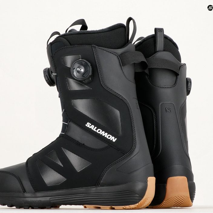 Pánske topánky na snowboard Salomon Launch Boa SJ Boa black/black/white 11